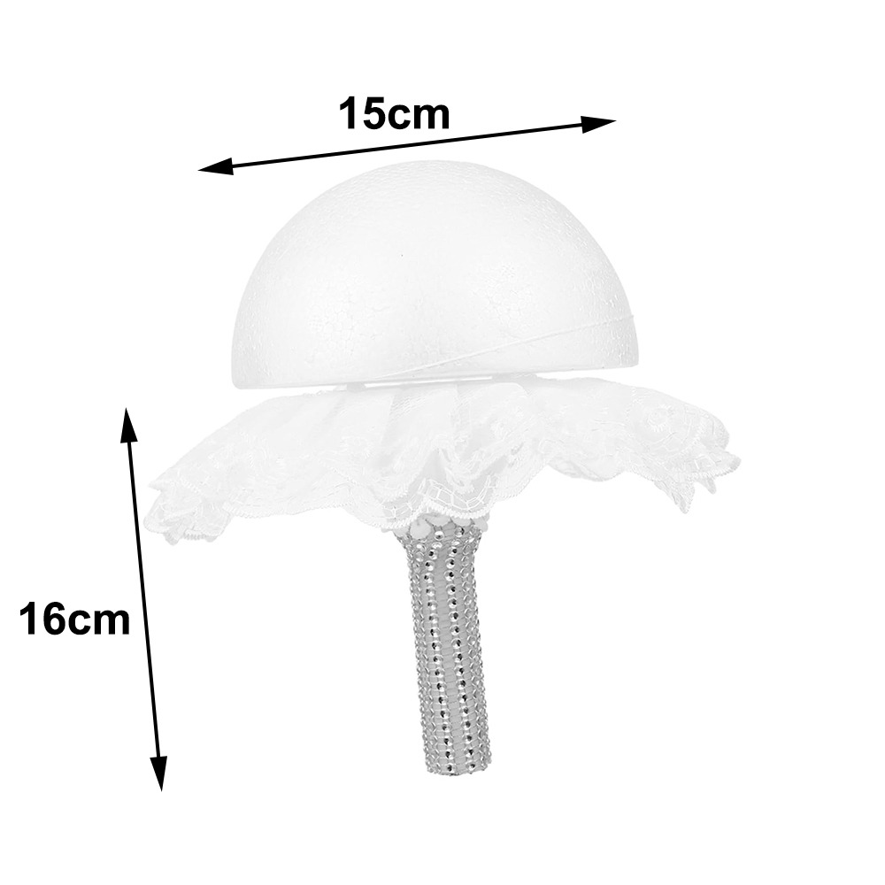 Bouquet Holder Foam - Soporte de espuma de encaje blanco